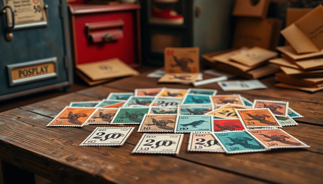 Discover discounted second class stamps displayed on rustic wood, highlighting the charm of affordable postage.