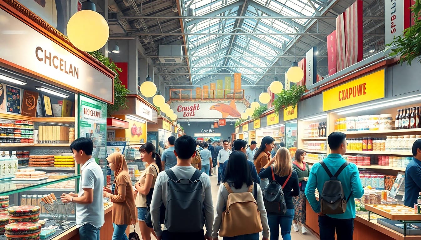 View customers engaging with Ultimateshop vc’s diverse offerings in a bustling online marketplace.