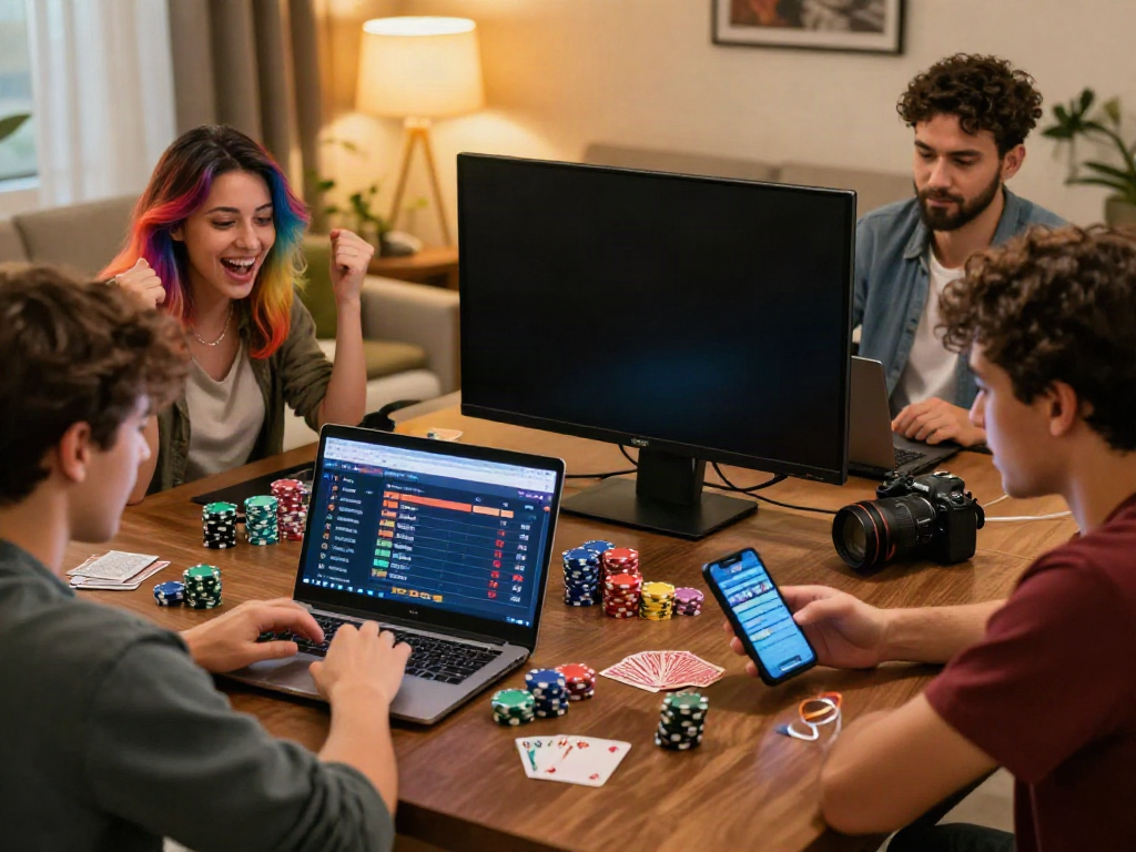 Engaged players exploring non GamStop casinos with fast payouts in a vibrant online gaming environment.