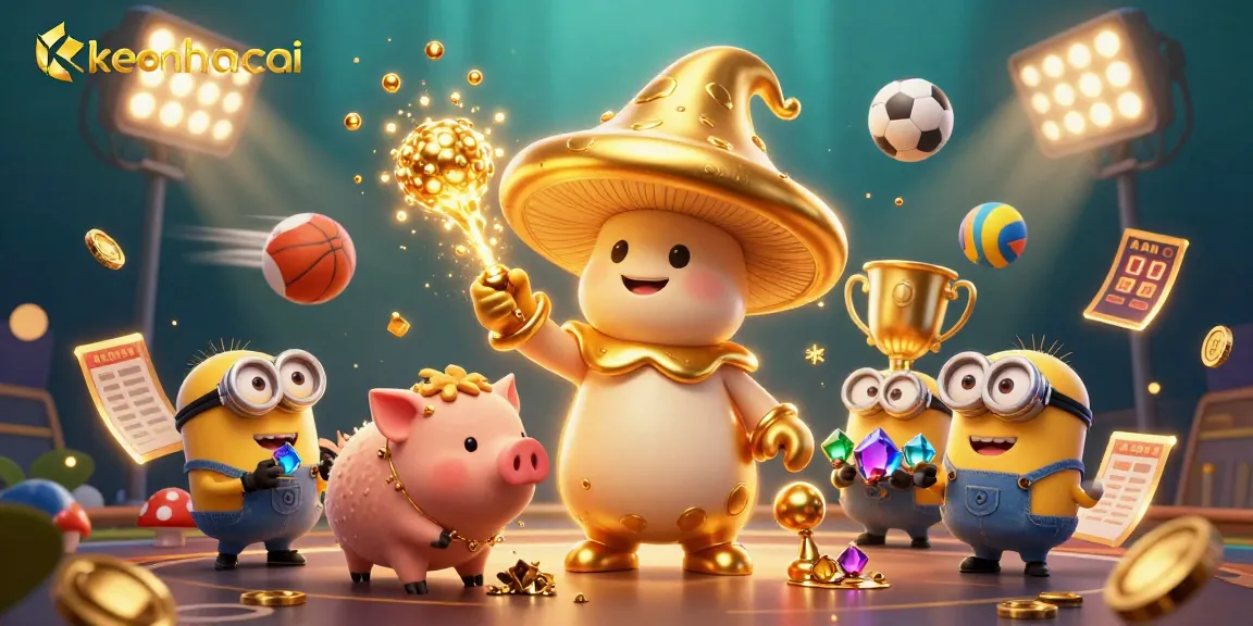 Bet on keonhacai sports events and enjoy dynamic gameplay with vibrant visuals and gold-themed elements.