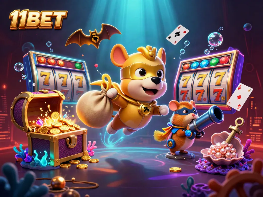Experience the excitement of 11BET with dynamic gameplay and colorful casino elements.