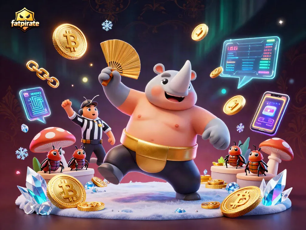 Experience thrilling gameplay with fatpirate as the sumo champion beetle stomps for coins in a vibrant casino.