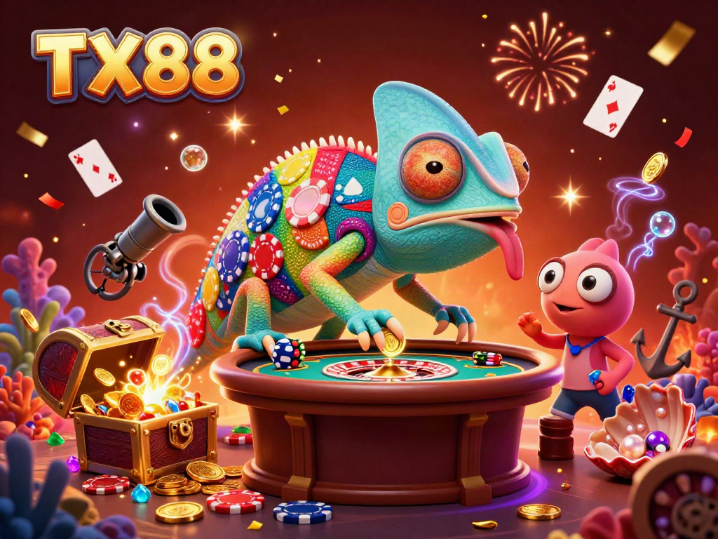 Play at TX88 and win with exciting gaming elements in a vibrant, underwater casino.
