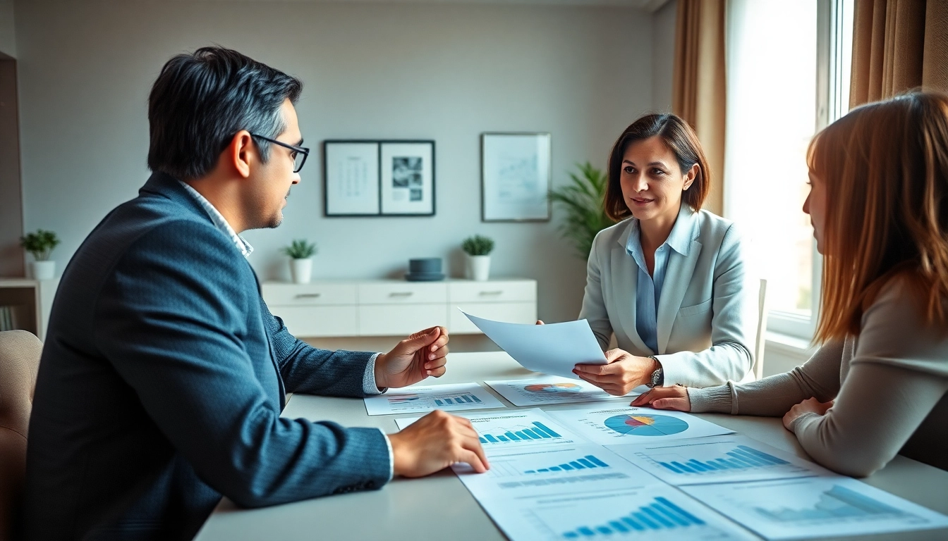 Consulente professionale che discute della Legge 3 e dello sovraindebitamento in un ufficio moderno.