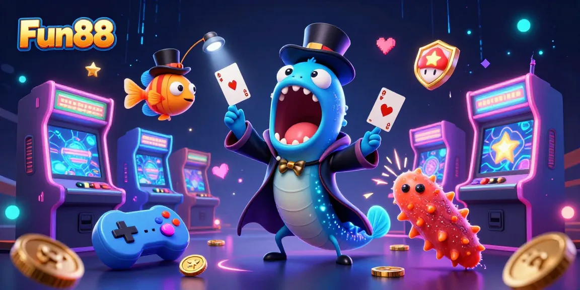 Experience Fun88 with a magical deep-sea casino scene, featuring unique 3D characters and vibrant game elements.