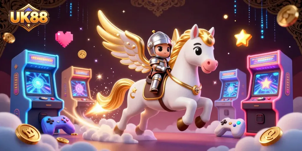 Engage in thrilling gameplay at UK88 with vibrant colors and dynamic casino elements.