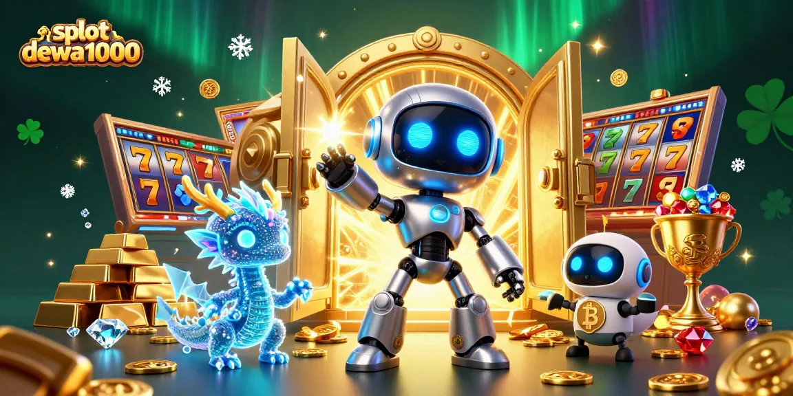 Engage with slot dewa1000 in a vibrant 3D casino scene featuring rich game elements and characters.