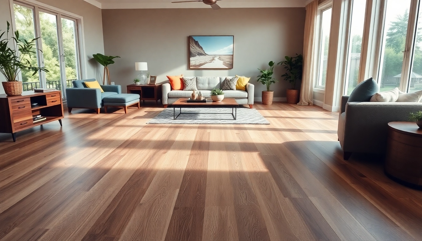 Enhance your space with luxury vinyl plank flooring beautifully illuminating a stylish living room.