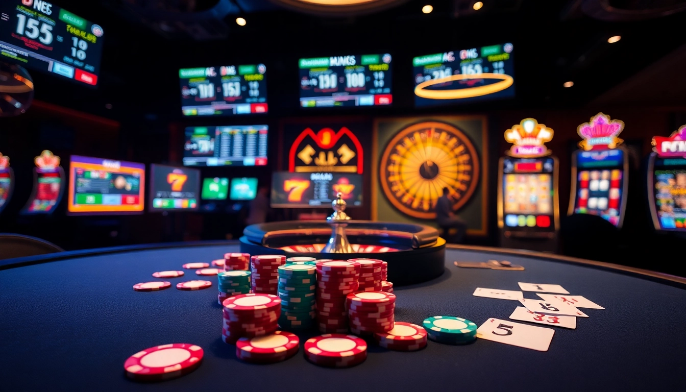 Experience the excitement of BL555 with vibrant casino visuals and poker action.