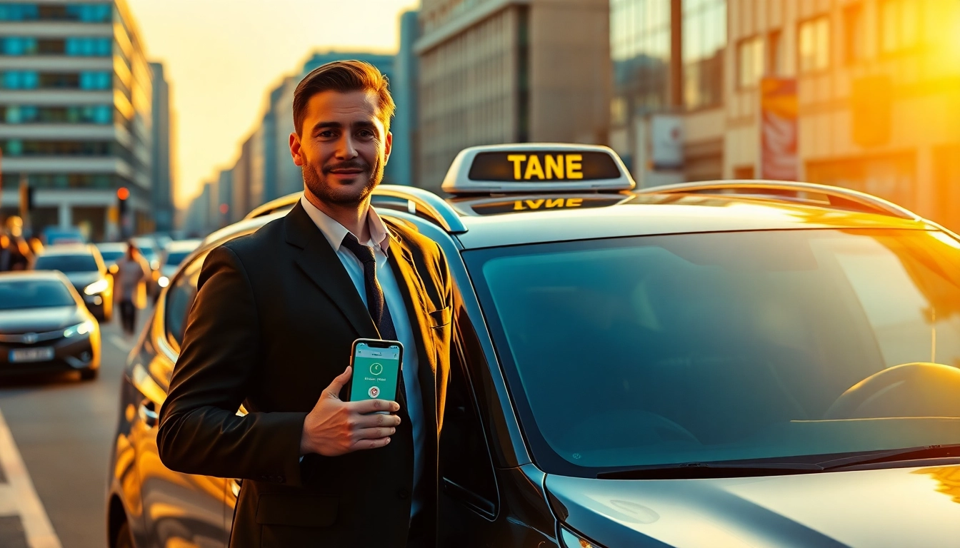 Experience seamless minicabs rides with a professional driver in a busy city setting.