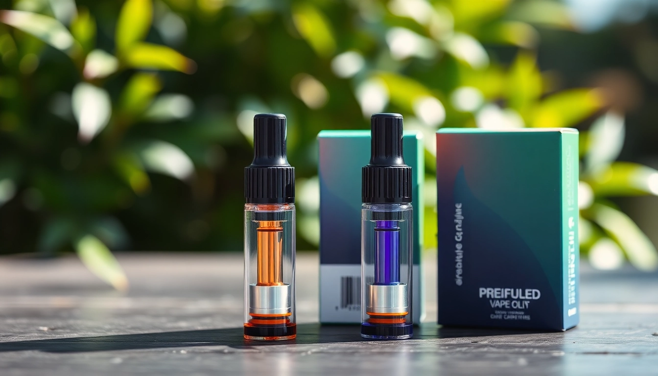 Shop prefilled vape oil cartridges UK with attractive designs prominently displayed.