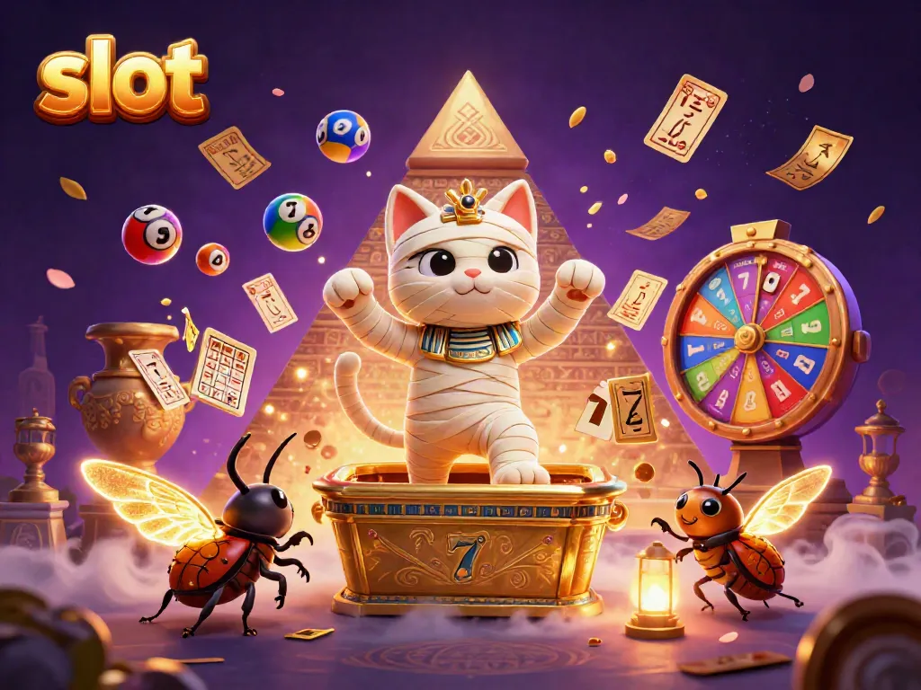 Engage with slot characters in a vibrant casino scene, bursting with action and fun.