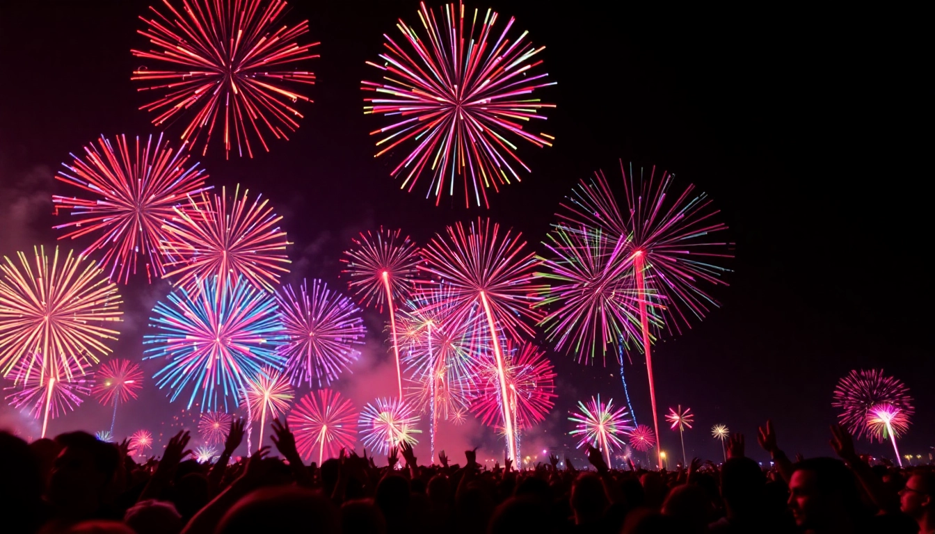 Experience stunning fireworks for sale lighting up the night sky with vibrant colors.