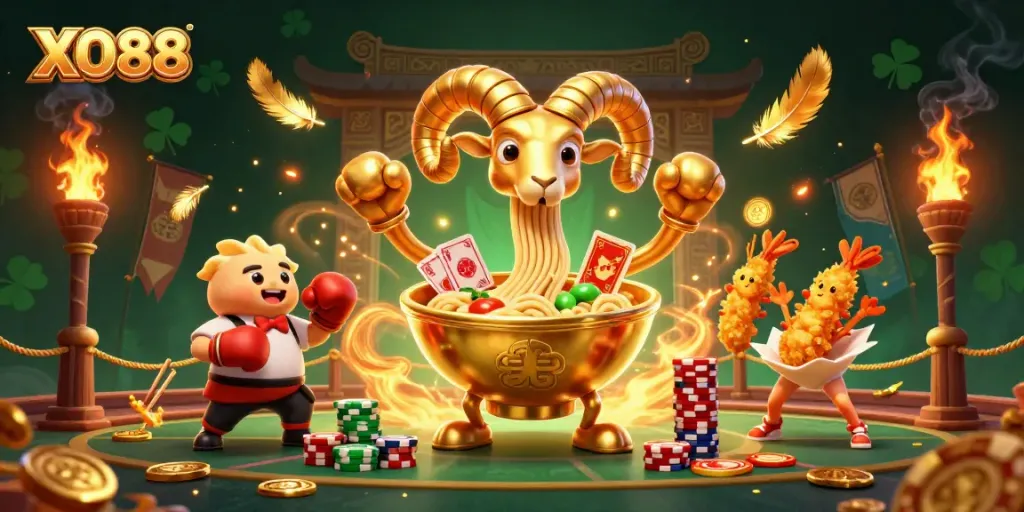 Experience thrilling betting at XO88 with vibrant 3D characters and engaging casino elements in action.