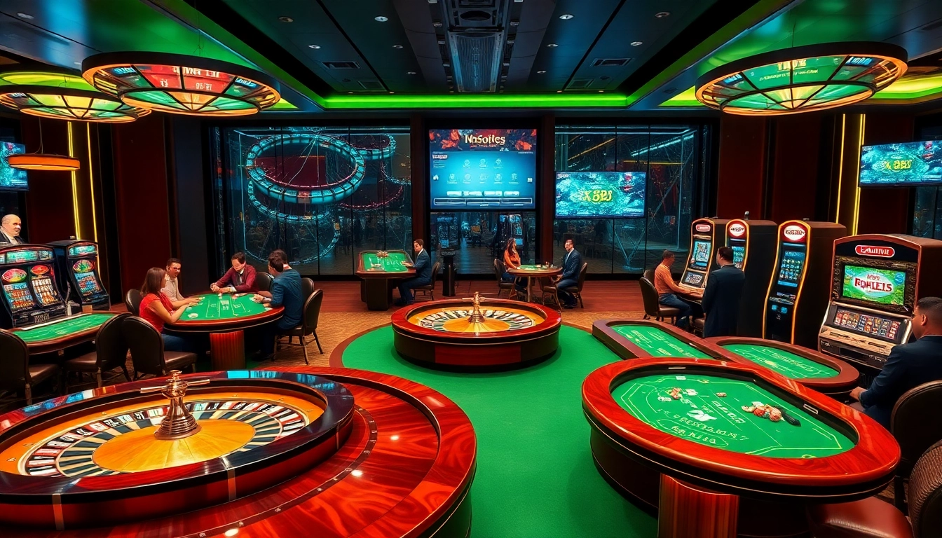 Experience the thrill of online gambling at https://xx88.today/ with vibrant casino scenes filled with excitement.