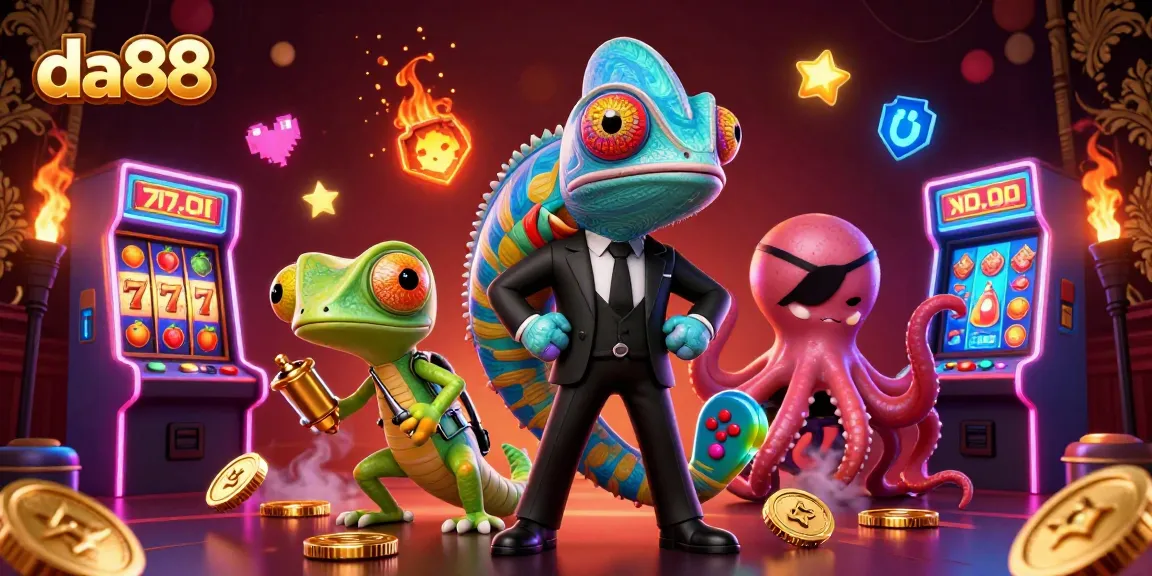 Spin with da88's vibrant slot machines in a lively casino environment filled with excitement.