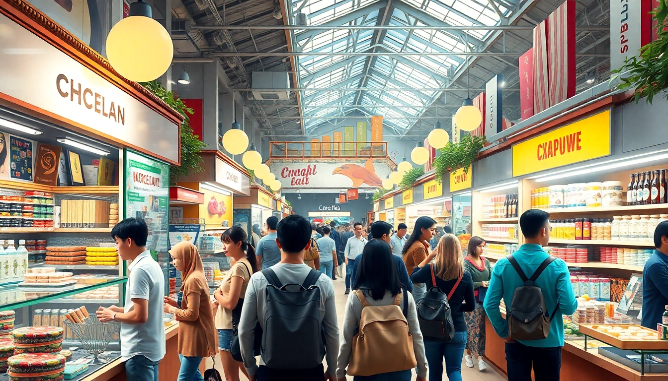 View customers engaging with Ultimateshop vc’s diverse offerings in a bustling online marketplace.