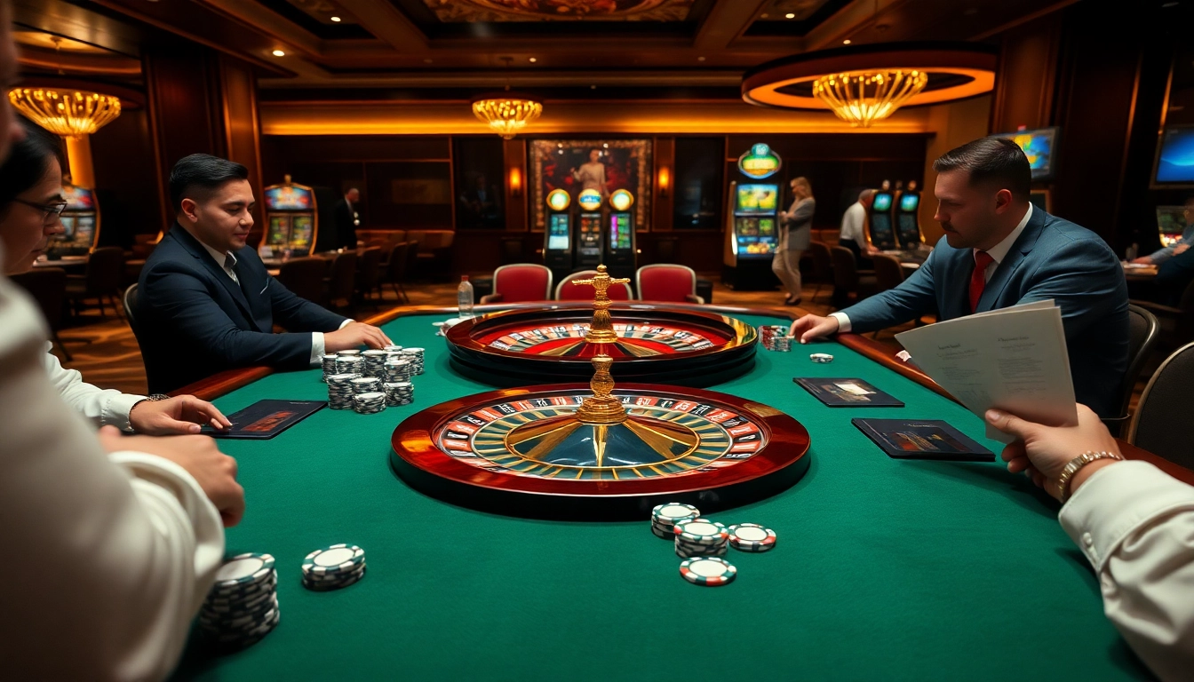 Engaged players in a luxurious gambling scene emphasizing 98win.exposed with strategic betting elements.