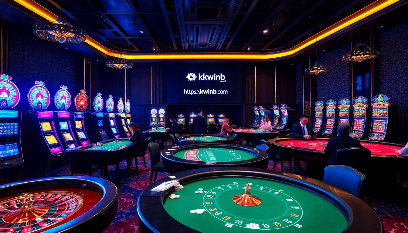 Experience the excitement of casino games at https://kkwinb.com/ with professional gamblers at luxury tables.
