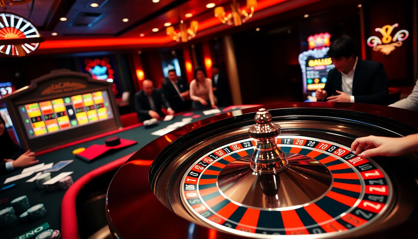 Experience the thrill of betting at https://32win.cool/ with a dynamic casino scene featuring roulette and poker excitement.
