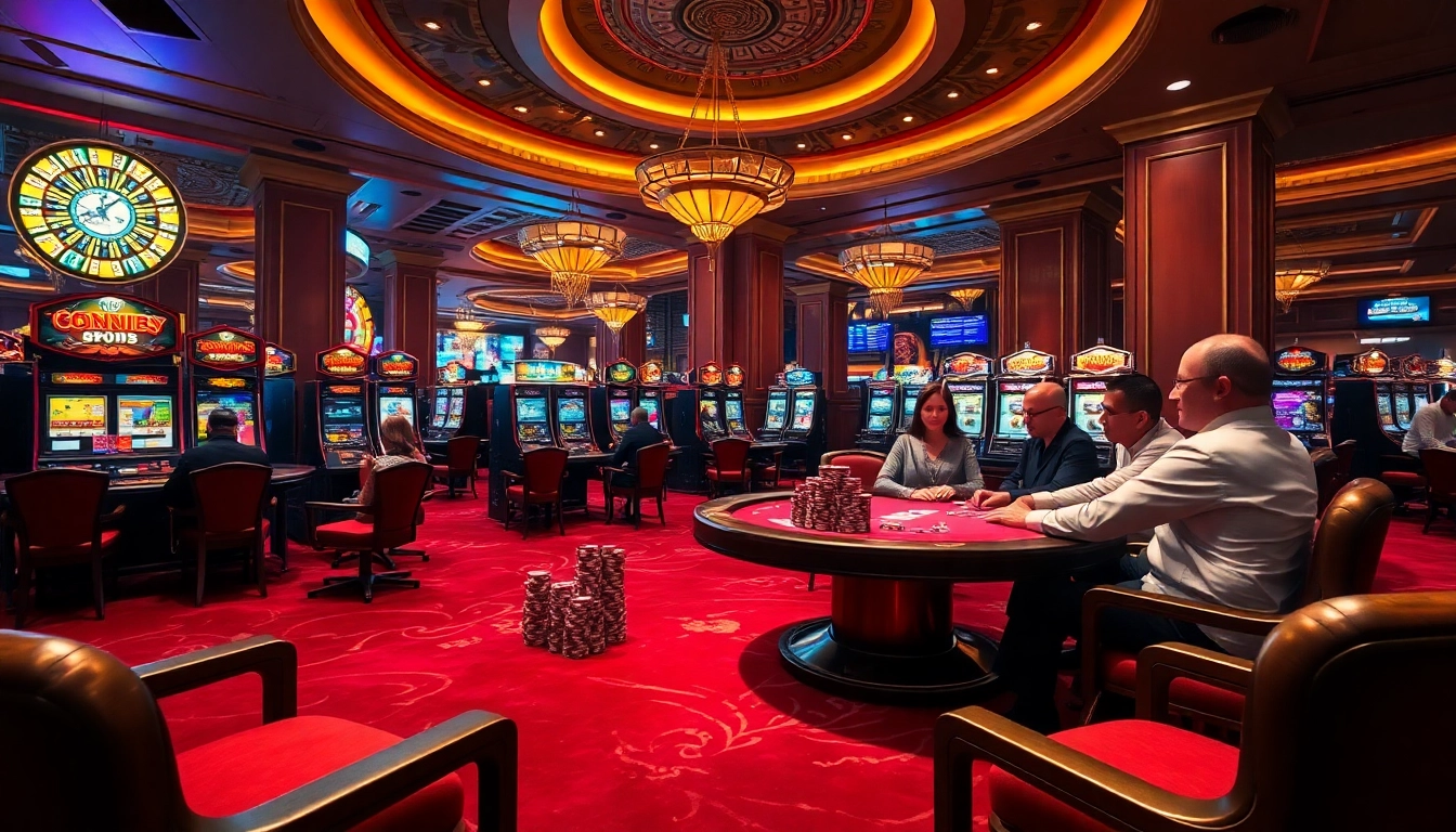 Exciting poker game scene with chips and cards at https://www.jun88.org/ casino.