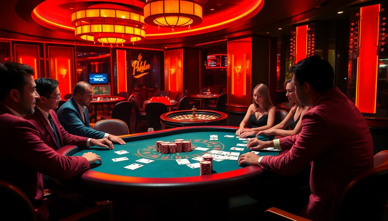 Experience high-stakes gaming at DR88 with vibrant casino visuals and exciting poker table action.