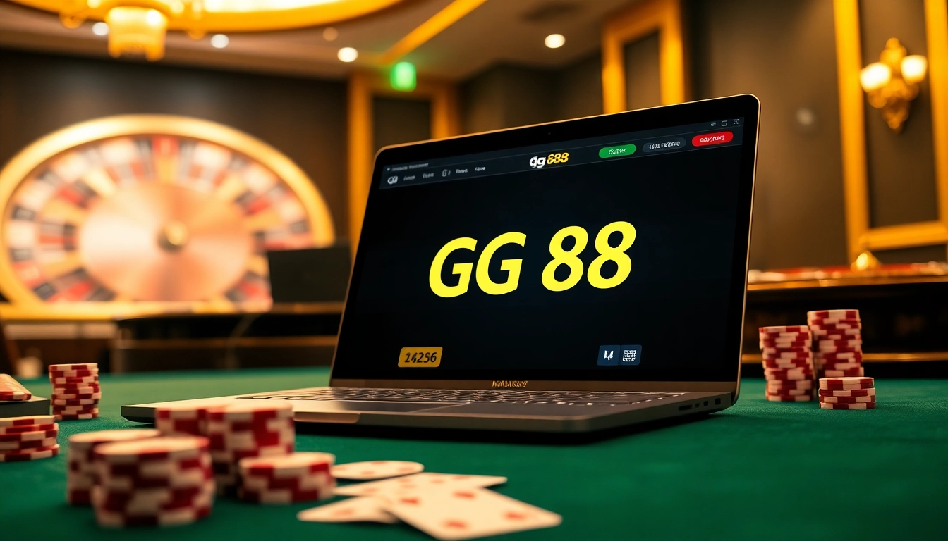 Experience the thrill of GG 88 casino with dynamic gaming action and elegant design elements.