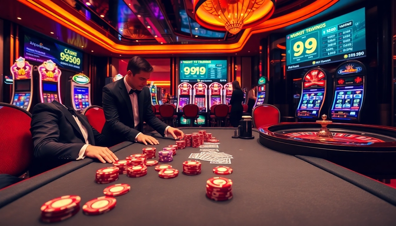 Players at the poker table betting with excitement at https://99win1.us.com/ casino.