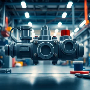 HM88 Series Three-Valve Direct Mount Manifold in a professional industrial setting.