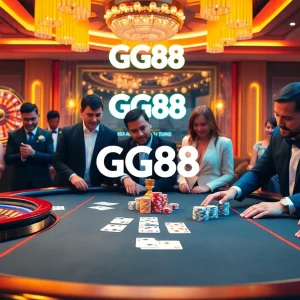 Players enjoying a thrilling game at GG88 casino table during an exciting session.