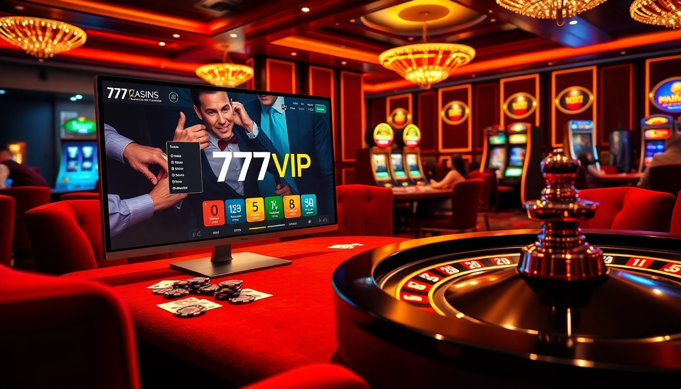 Experience thrilling online gaming with 777VIP as you engage in captivating casino games.