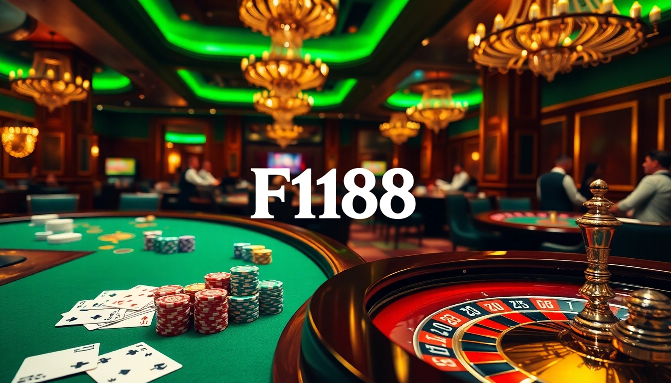 Experience exciting gameplay at F168 casino featuring vibrant poker chips and playing cards.