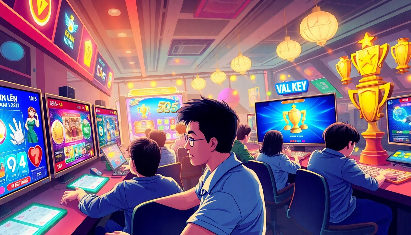 Online gaming experience featuring vibrant card games and rewards on gamebaidoithuong.com.vc.
