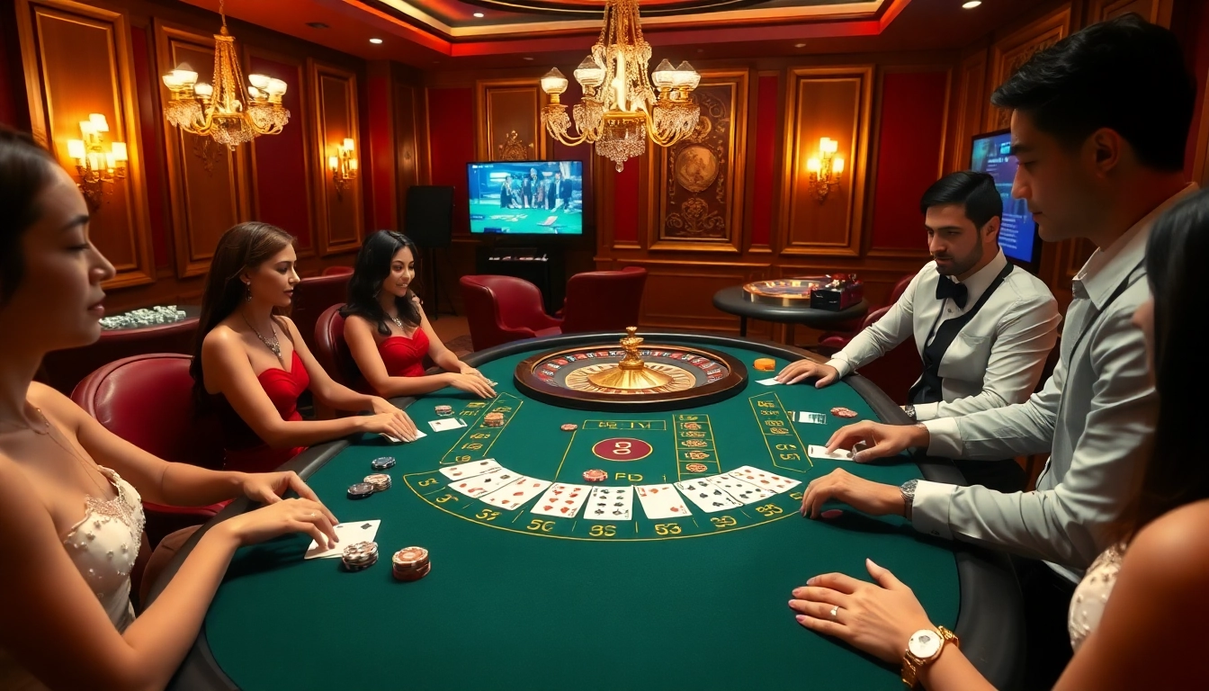 Play blackjack at a luxurious casino table with OK options for excitement.