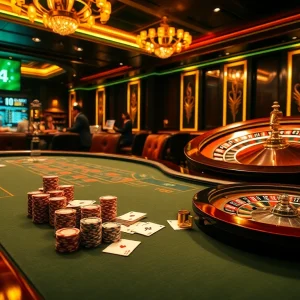 Experience high-stakes gaming at S804.COM with vibrant casino tables and engaging players.