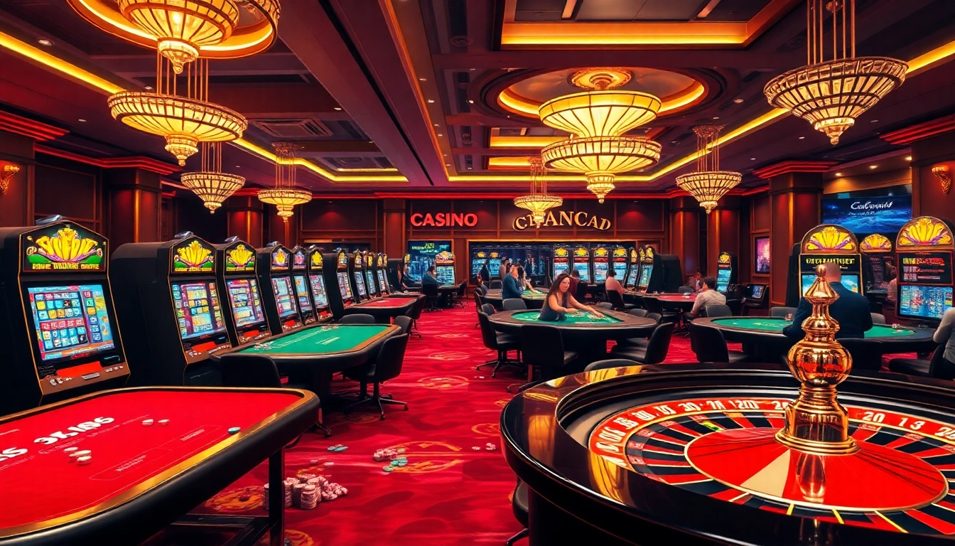 Casino XX88 players enjoying an exciting game atmosphere with vibrant slot machines.