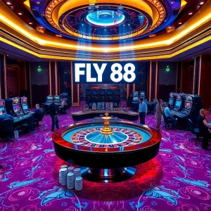 Players strategizing at the FLY 88 casino, immersed in thrilling gameplay.