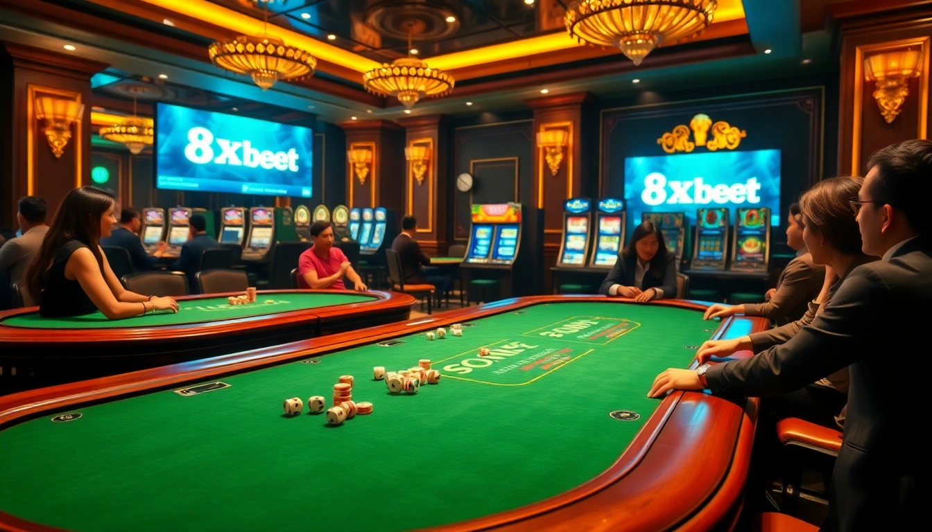 Engage in high-stakes gaming at the casino with the link vào 8xbet displayed prominently.