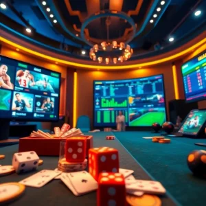 Lauthaitv online gaming interface showcasing casino games and sports betting excitement.