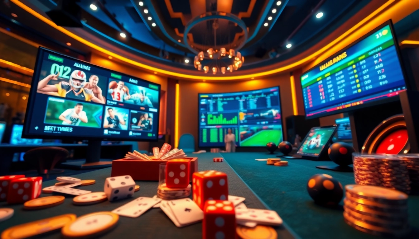 Lauthaitv online gaming interface showcasing casino games and sports betting excitement.