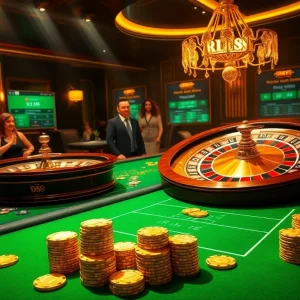 RR88 players enjoying an exciting casino experience with vibrant games and luxury gaming elements.
