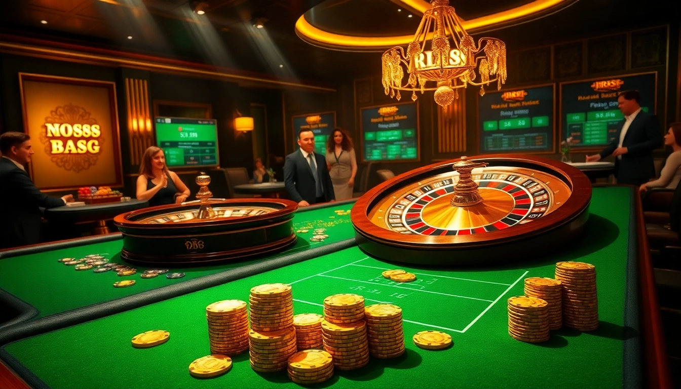 RR88 players enjoying an exciting casino experience with vibrant games and luxury gaming elements.