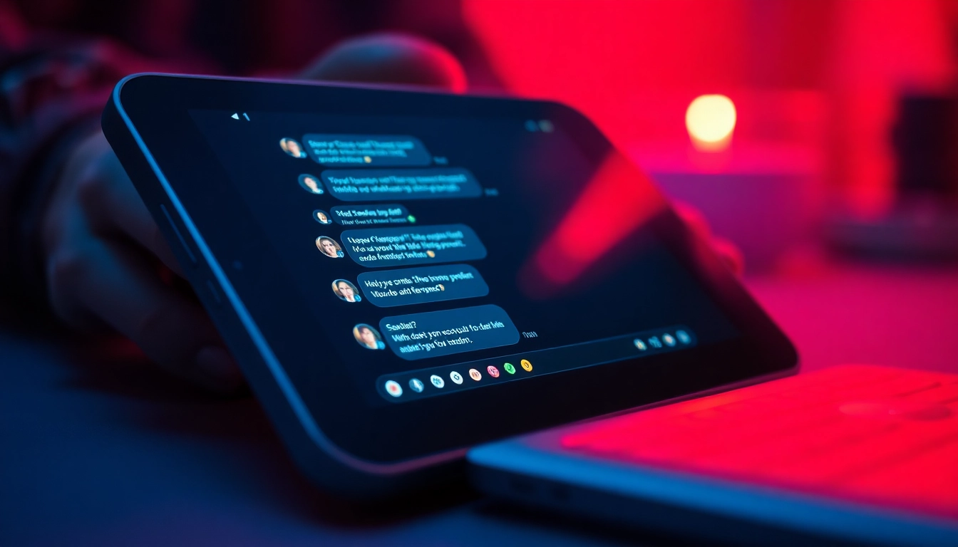 A captivating nsfw ai chatbot interface illuminated with warm tones, showcasing digital interaction.