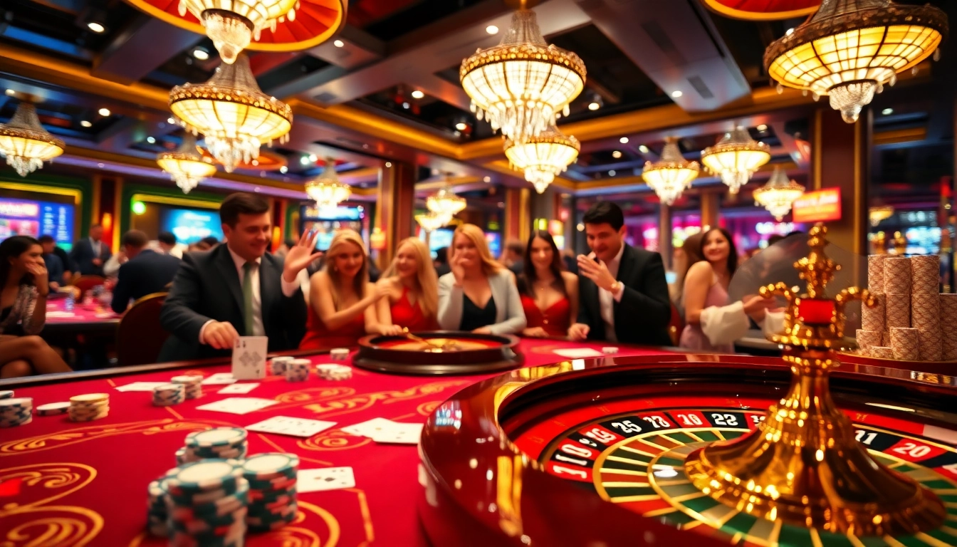 Players enjoying a lively game at the Luckywin club casino.