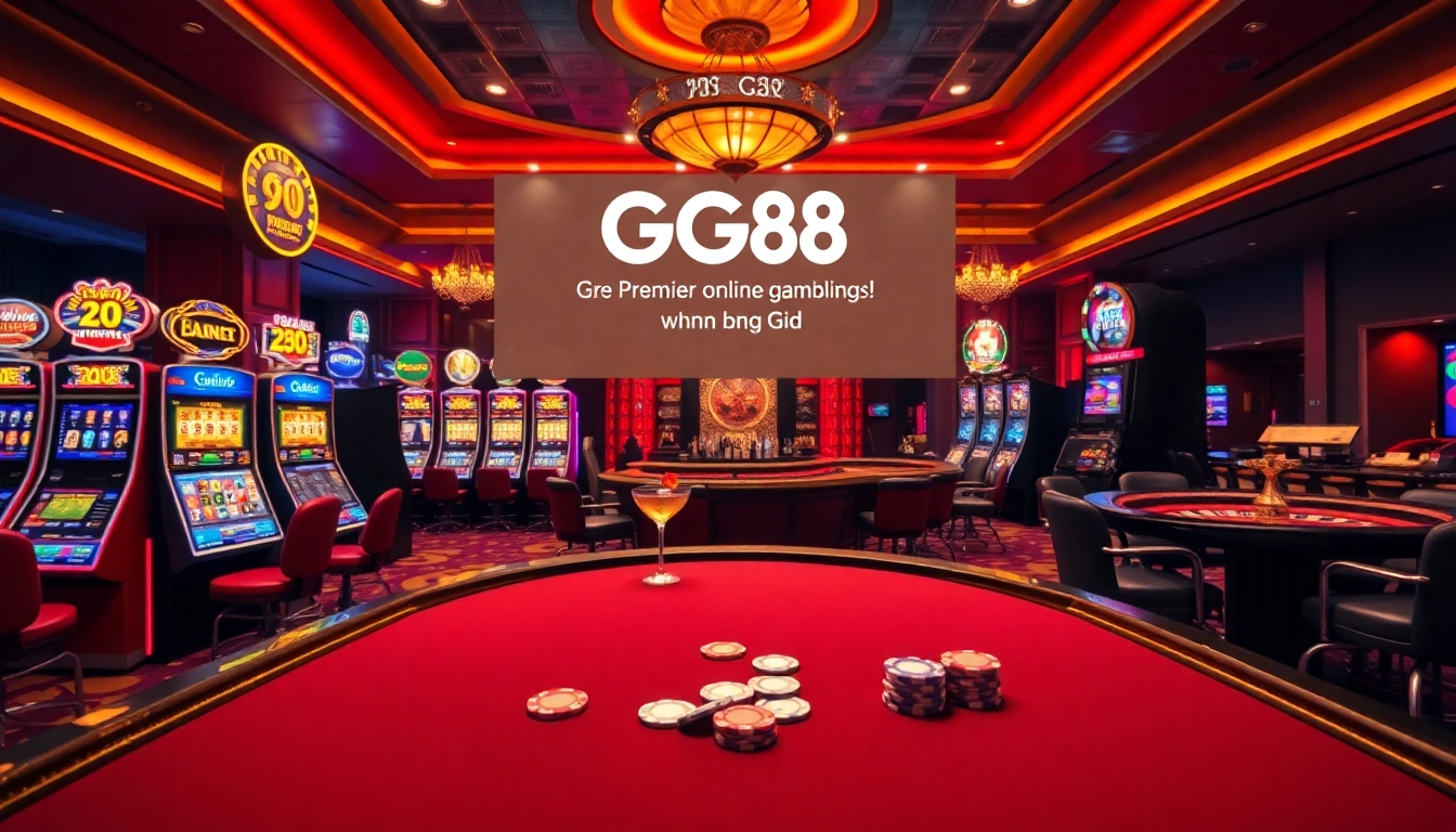 Engaging players at GG88 with vibrant casino tables and exciting slot machines.