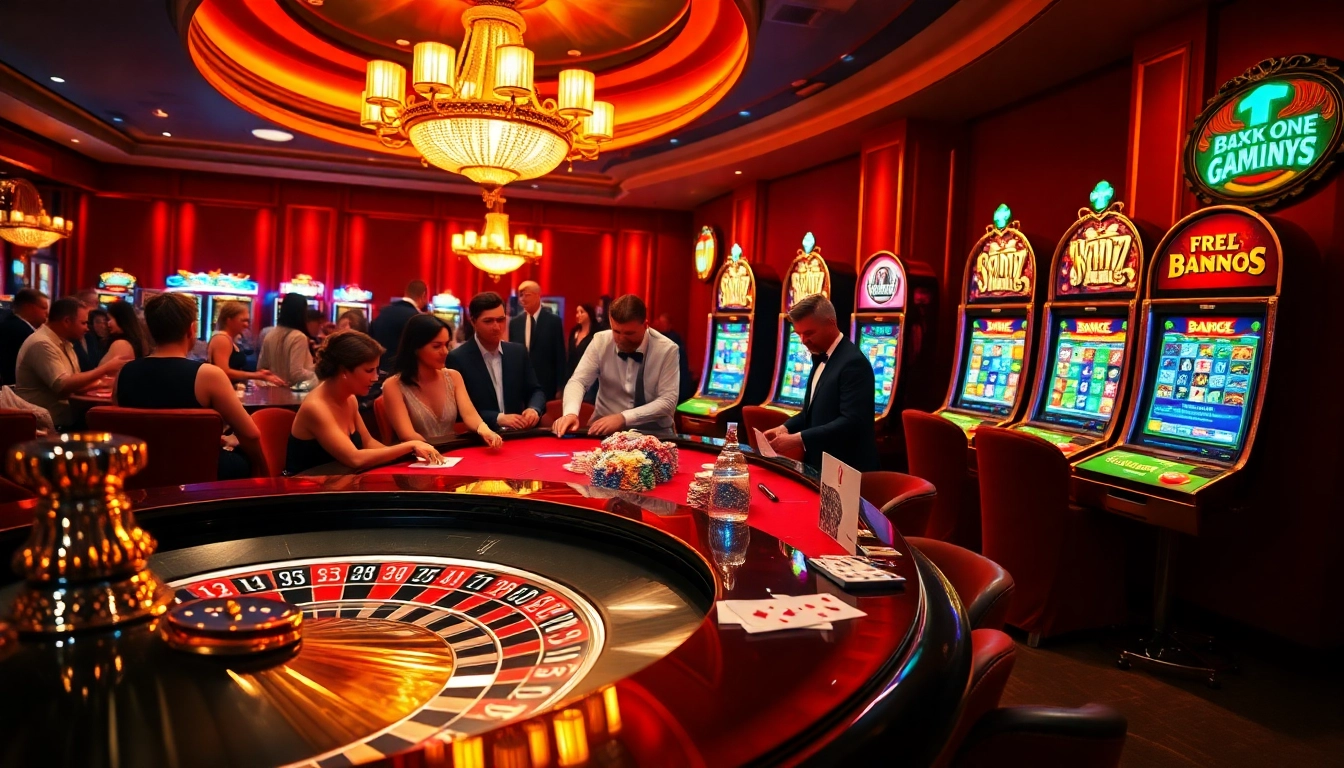Experience thrilling high-stakes action at KK55 casino with vibrant tables, chips, and roulette wheel.