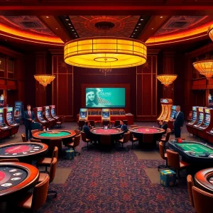 Experience the thrill of gambling at https://9bet0.us.com/ with colorful casino tables and engaging players.