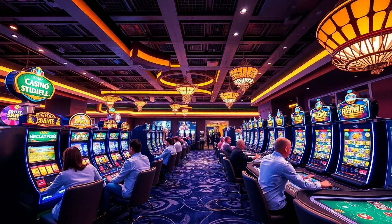 Nohu90 online gaming experience showcasing vibrant slot games and live casino atmosphere.