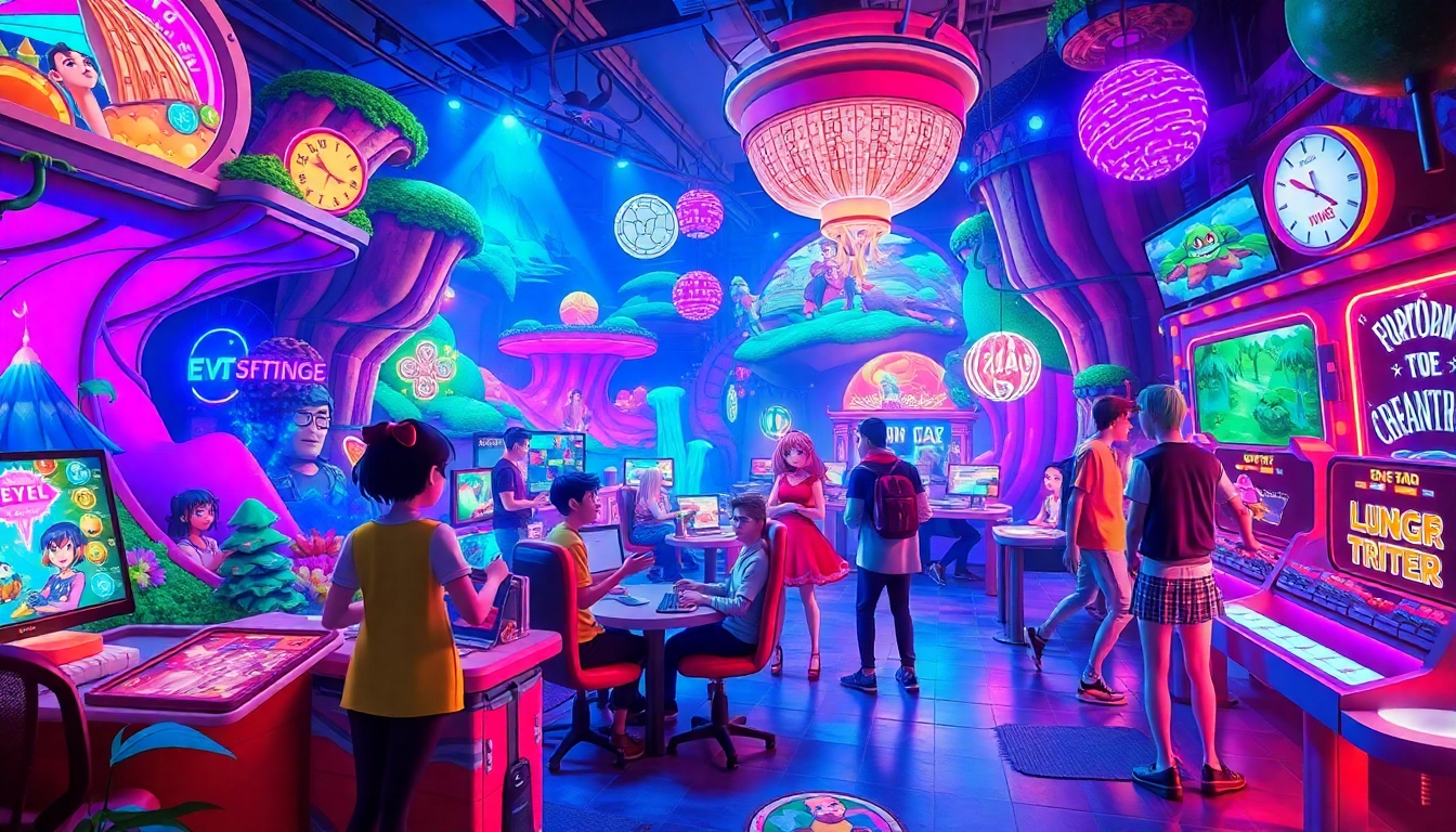 Vibrant scene from an XXX game showcasing animated characters in a dynamic gaming environment.