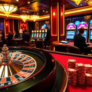 Experience the thrilling excitement of TR88 online gambling with vibrant casino visuals.